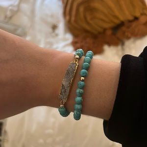 Turquoise wrap bracelet